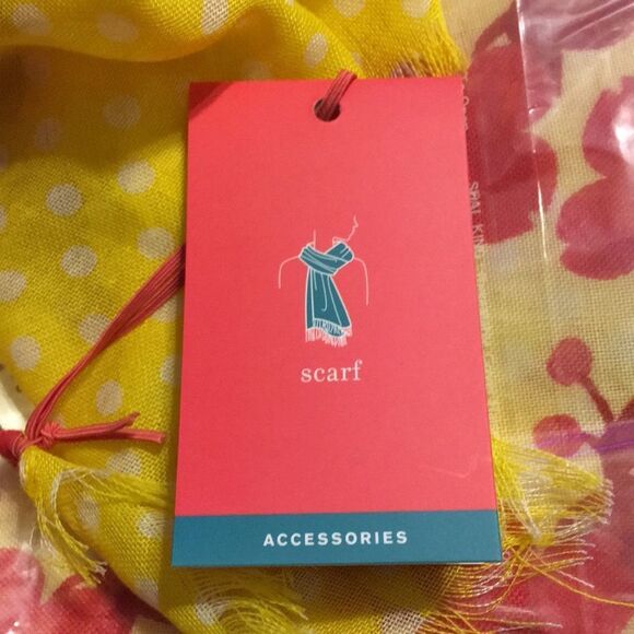 Lindsay Phillips Linden Pink Yellow Scarf - Picture 3 of 4